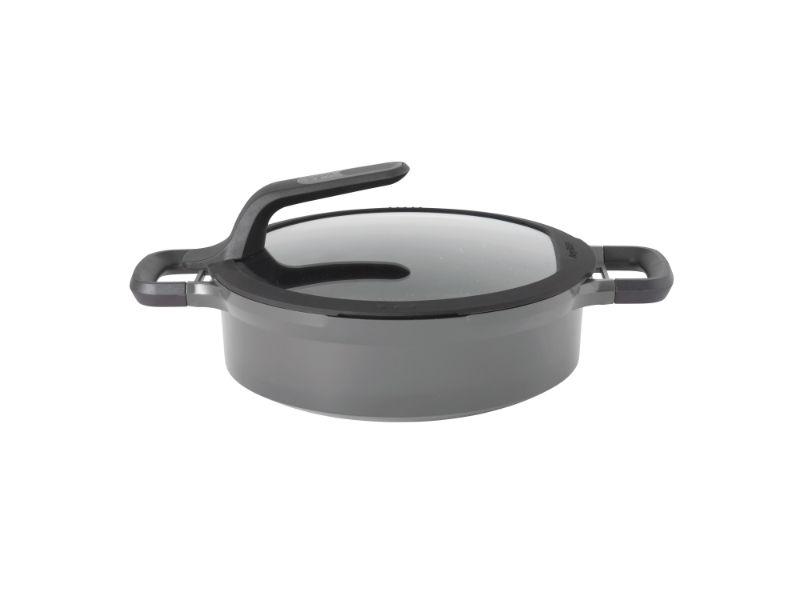 Image 1 of GEM 10.25" Non-Stick Covered 2-Handled Sauté Pan, 4.1 Qt, Grey