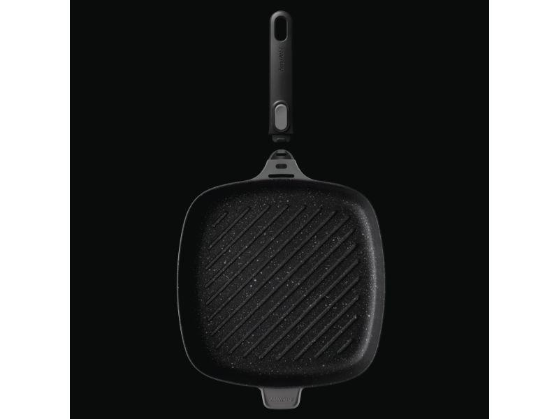 Image 4 of GEM 11" Non-Stick Grill Pan, Grey