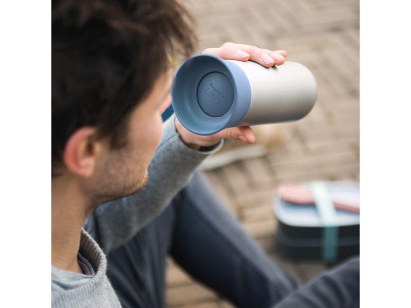 Image 3 of Leo 11.2oz 18/10 Stainless Steel Thermal Mug, Blue