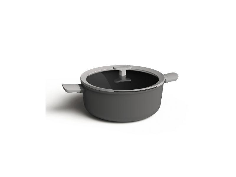 Image 1 of Leo 11" Covered Stockpot, 6.5 Qt, Grey