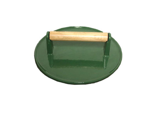 Image 1 of 9" Cast Iron Steak Press, Green