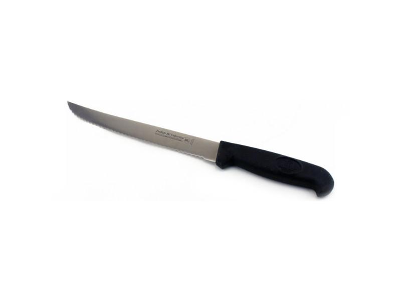 Image 1 of Soft Grip 8" Stainless Steel Scalloped Utility Slicer