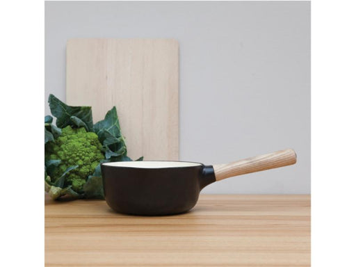 Image 2 of Ron 7" Cast Iron Saucepan 1.8 Qt, Black