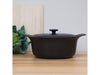 Image 4 of Ron 11" Cast Iron Covered Dutch Oven 5.5Qt, Black