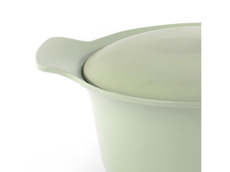 Image 3 of Ron 11" Cast Iron Covered Dutch Oven 5.5Qt, Green