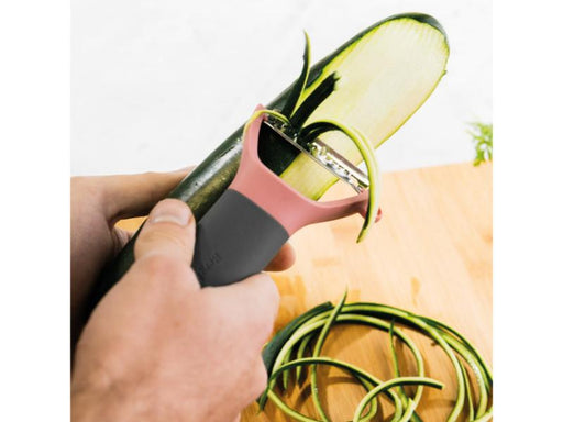 Image 2 of Leo 5" Stainless Steel Julienne Peeler, Pink