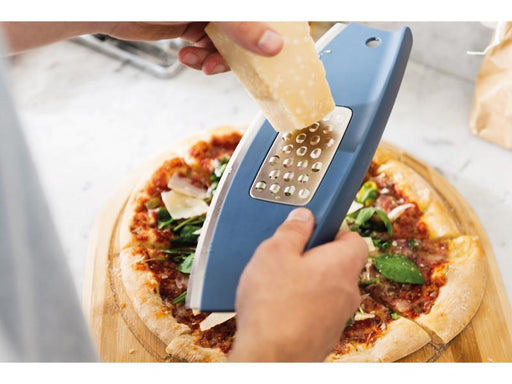 Image 2 of Leo 11.75" Pizza Slicer & Grater, Blue