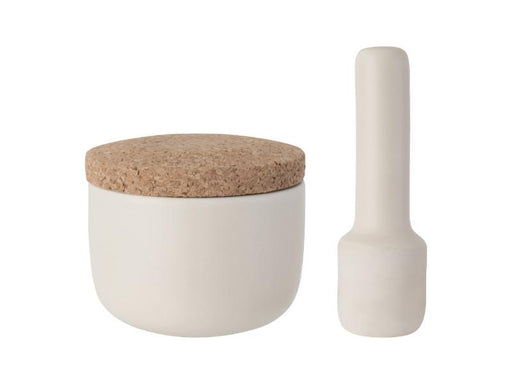 Image 1 of Leo 3Pc 4.25" Stoneware Mortar Pestle