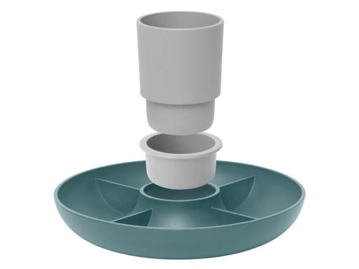 Image 1 of Leo 9.75" Bamboo Apero Set, Blue & White