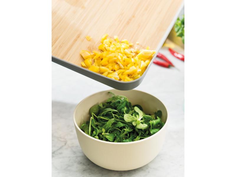 Image 3 of Leo 16.25" Bamboo Cutting Board Anti-Slip, Gray