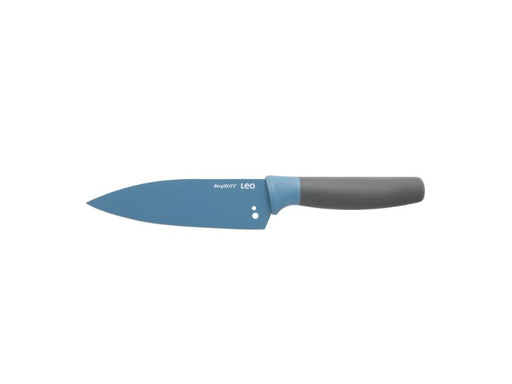 Image 1 of Leo 5.5" Stainless Steel Chef Knife with Herb Stripper, Blue