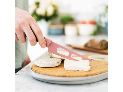 Image 2 of Leo 5" Stainless Steel Cheese Knife, Pink