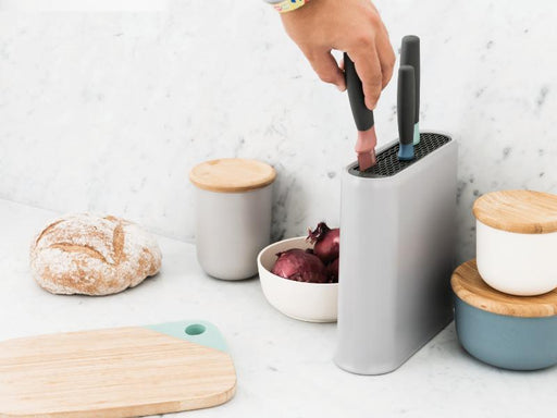 Image 2 of Leo Universal Knife Block, Gray