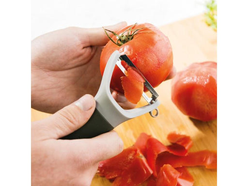 Image 2 of Leo Stainless Steel Serrated Y-Peeler, Gray