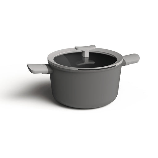 Image 1 of Leo Covered Non-Stick Stockpot, Grey
