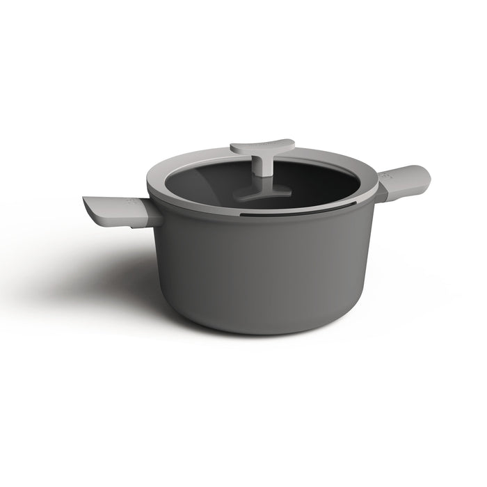 Image 1 of Leo Covered Non-Stick Stockpot, Grey