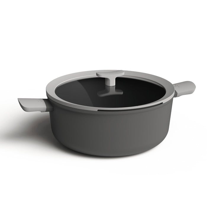 Image 1 of Leo Covered Non-Stick Stockpot, Grey
