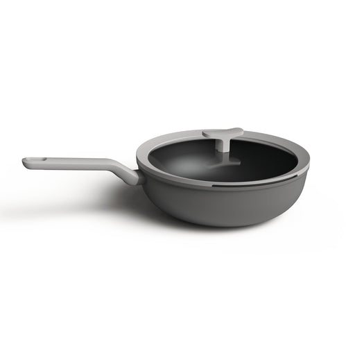 Image 1 of Leo 11" Non-Stick Covered Wok, 4.4 Qt, Grey
